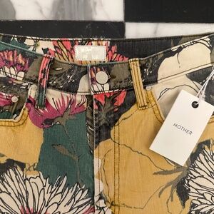 Mother The Rambler floral straight leg jeans
